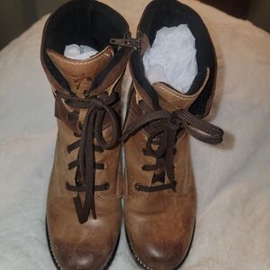 Brown Leather Dromedarus Ankle Boots Size 41 Which should be around size 10